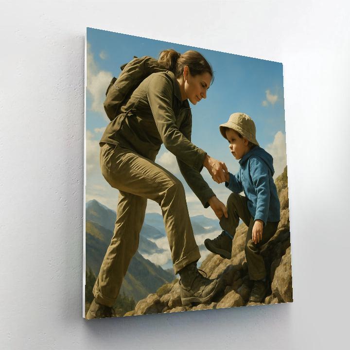 Mountain Trail Guidance Numbered painting kits