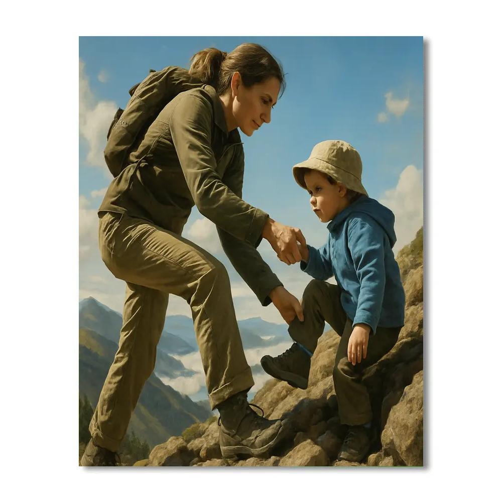 Mountain Trail Guidance Numbered painting kits