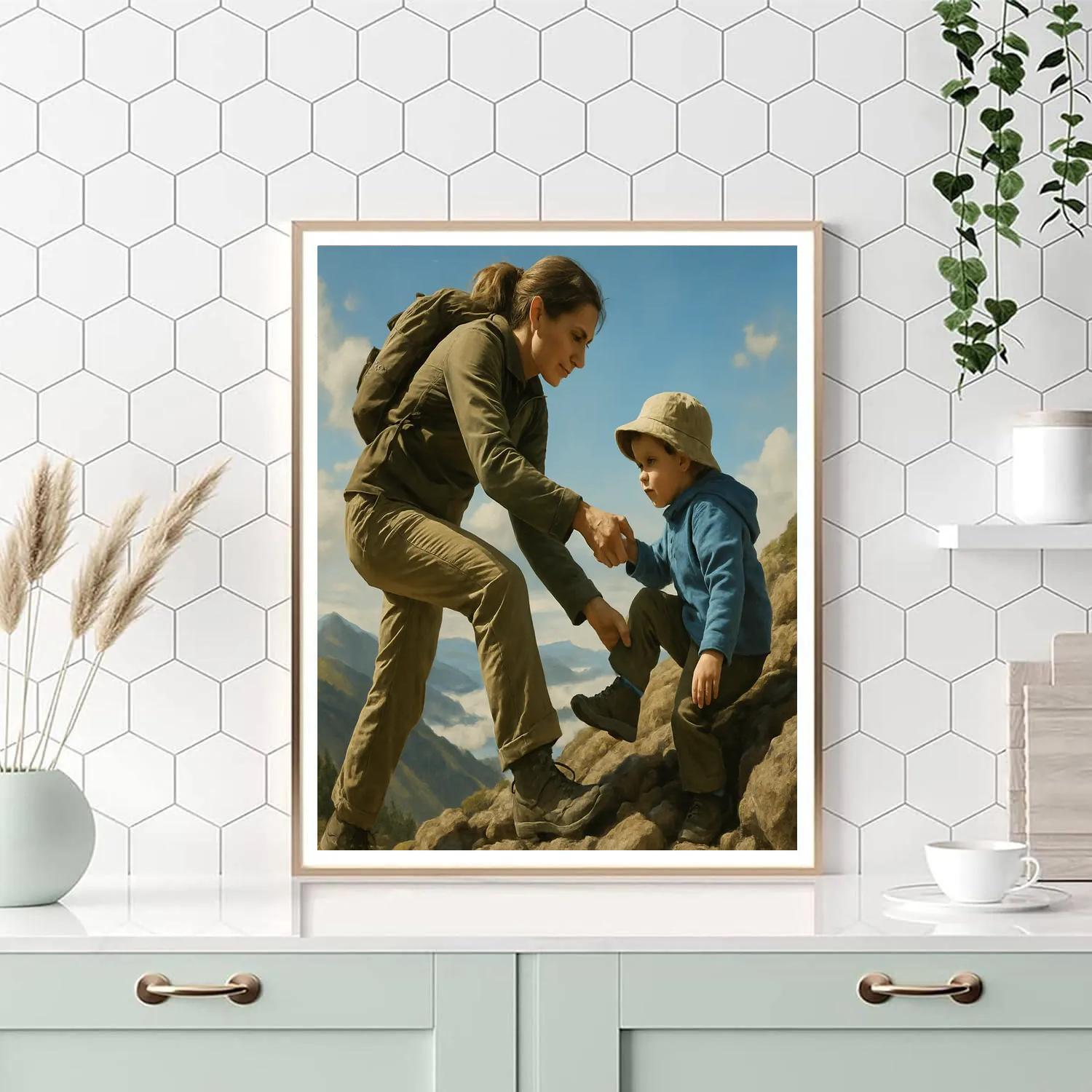 Mountain Trail Guidance Numbered painting kits