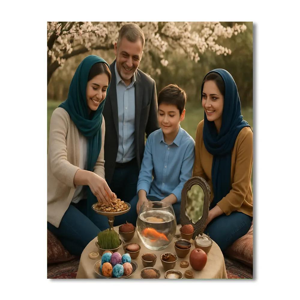 Nowruz Haft Seen Table Spring Street Paint by numbers art