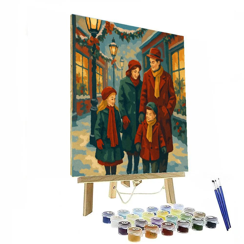 Noel Night Stroll Number painting
