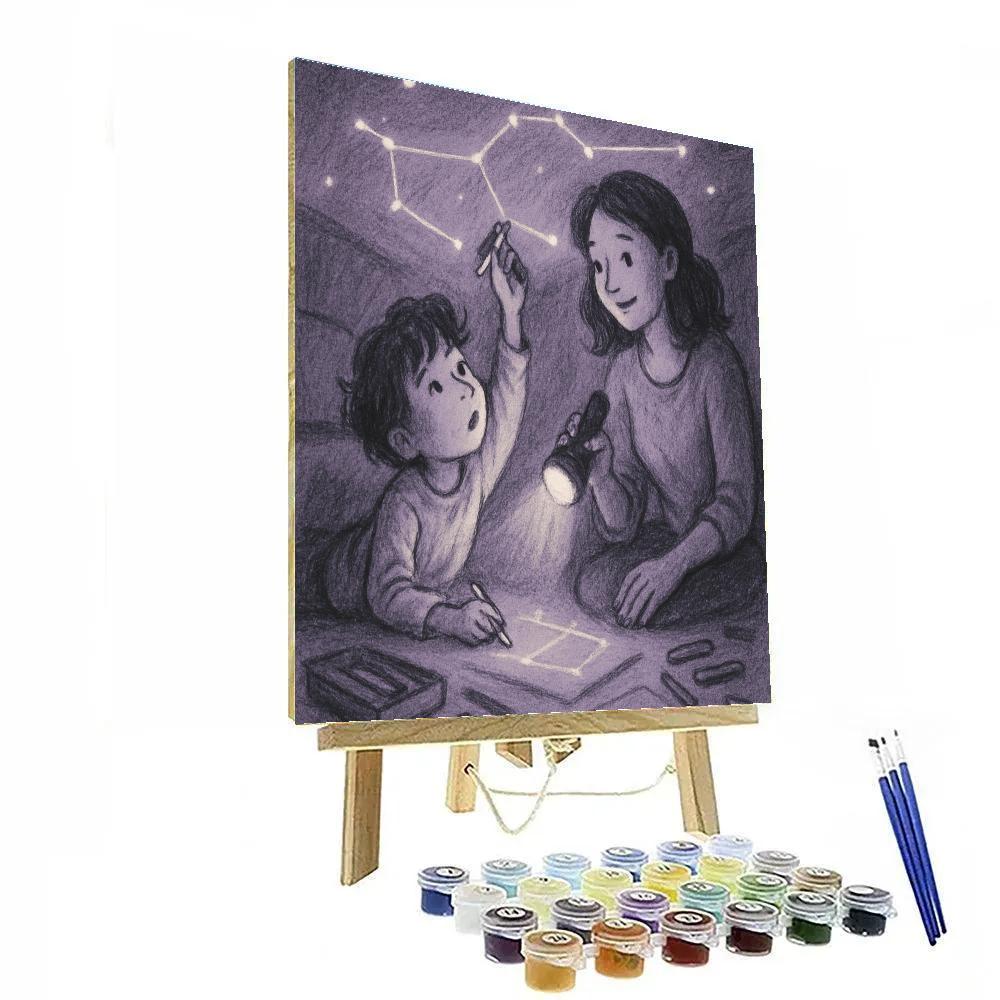 Bedtime Star Drawing Painting by numbers kit