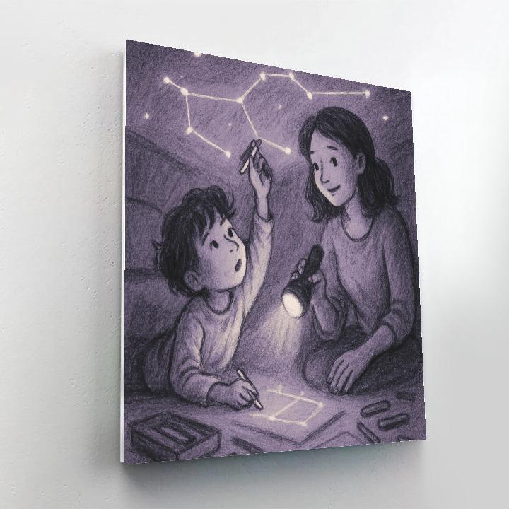 Bedtime Star Drawing Painting by numbers kit