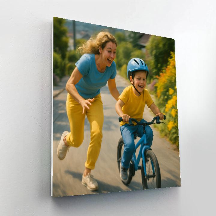 Bicycle Training Triumph paint by numbers