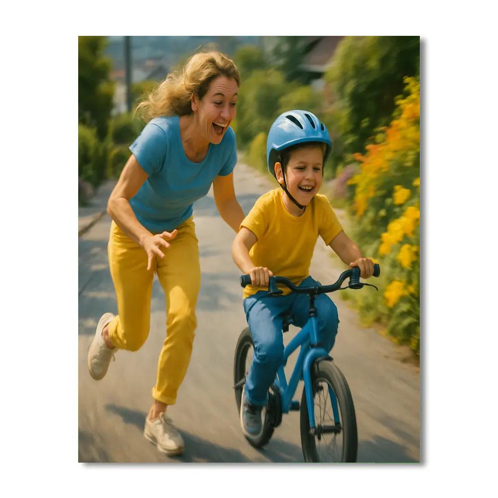 Bicycle Training Triumph paint by numbers