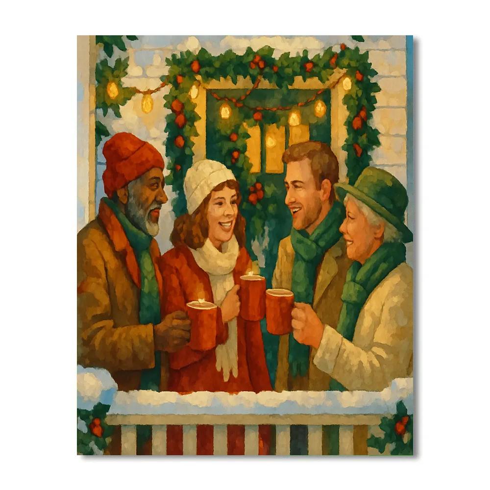 Midwinter Porch Party Paint by numbers kits