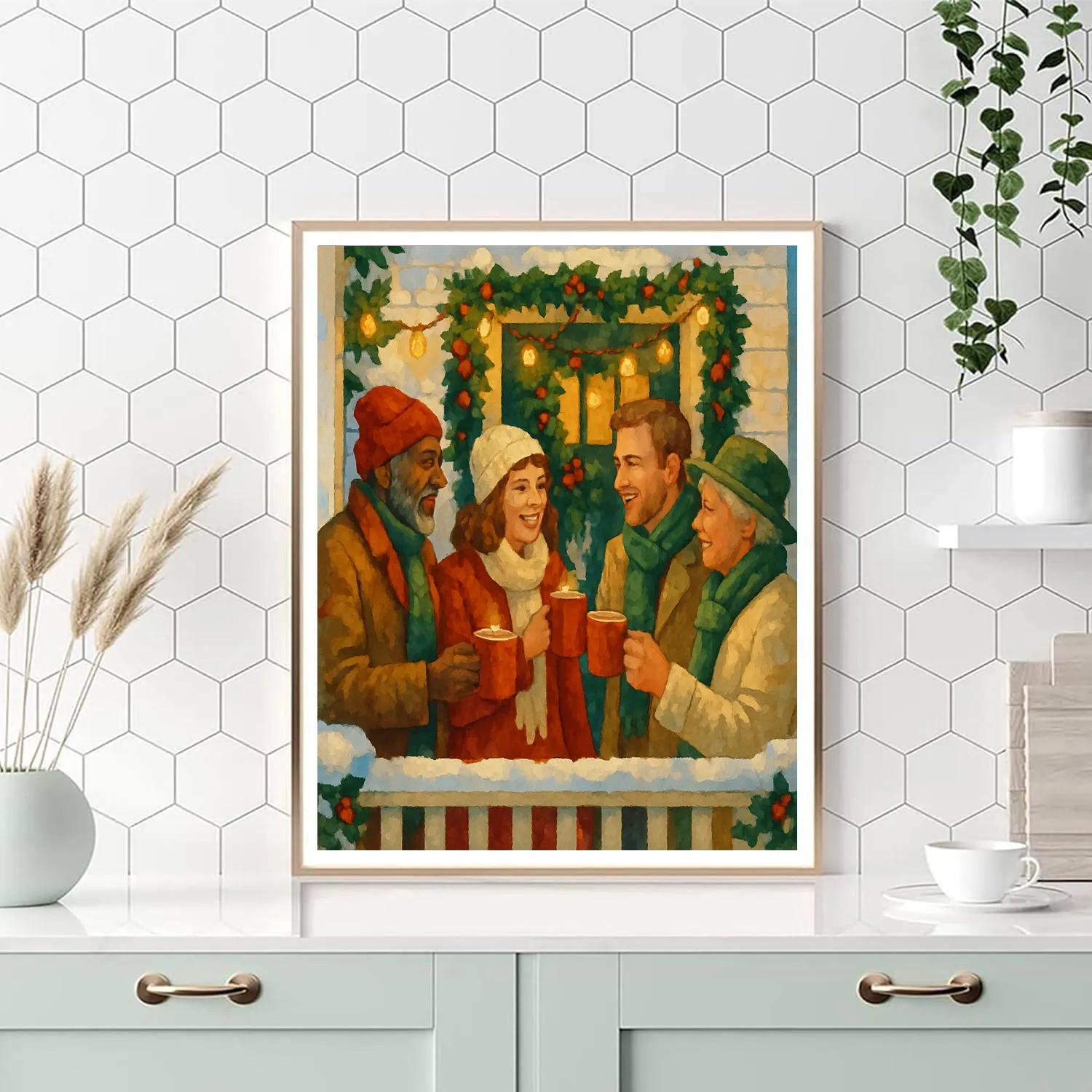 Midwinter Porch Party Paint by numbers kits