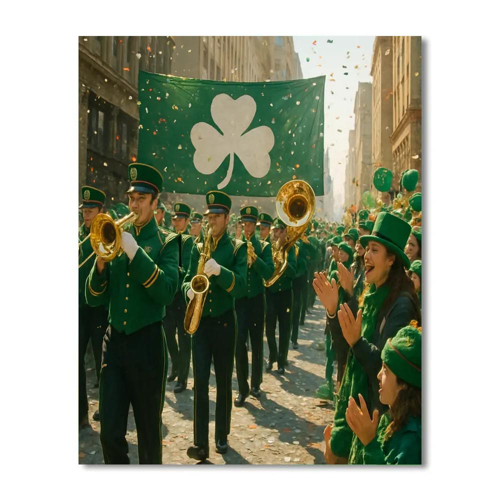 Saint Patricks Day Parade City Center Painting by numbers kit