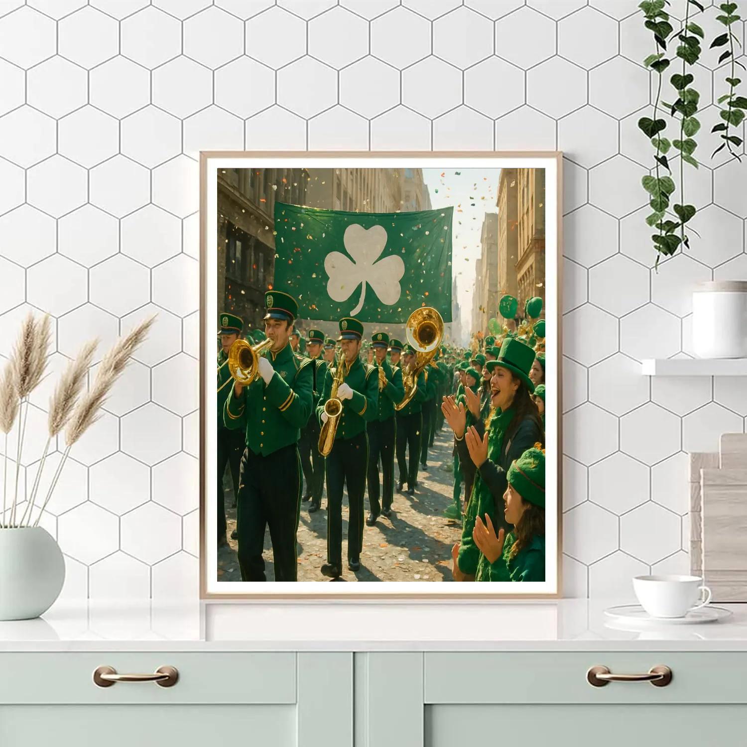 Saint Patricks Day Parade City Center Painting by numbers kit