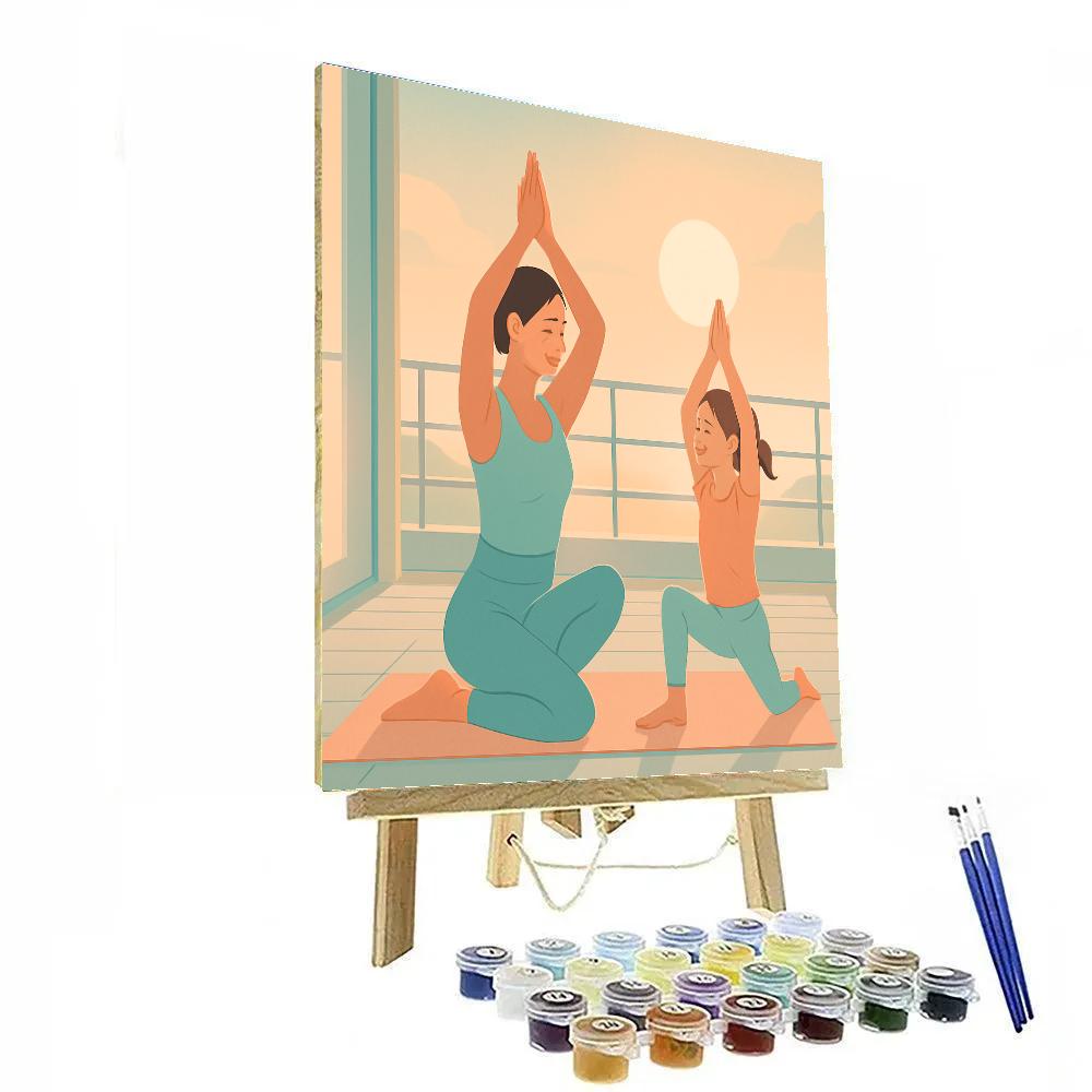 Sunrise Stretch Yoga Painting by numbers kit