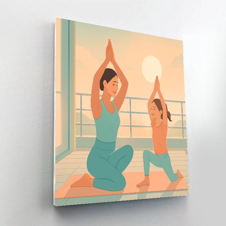 Sunrise Stretch Yoga Painting by numbers kit