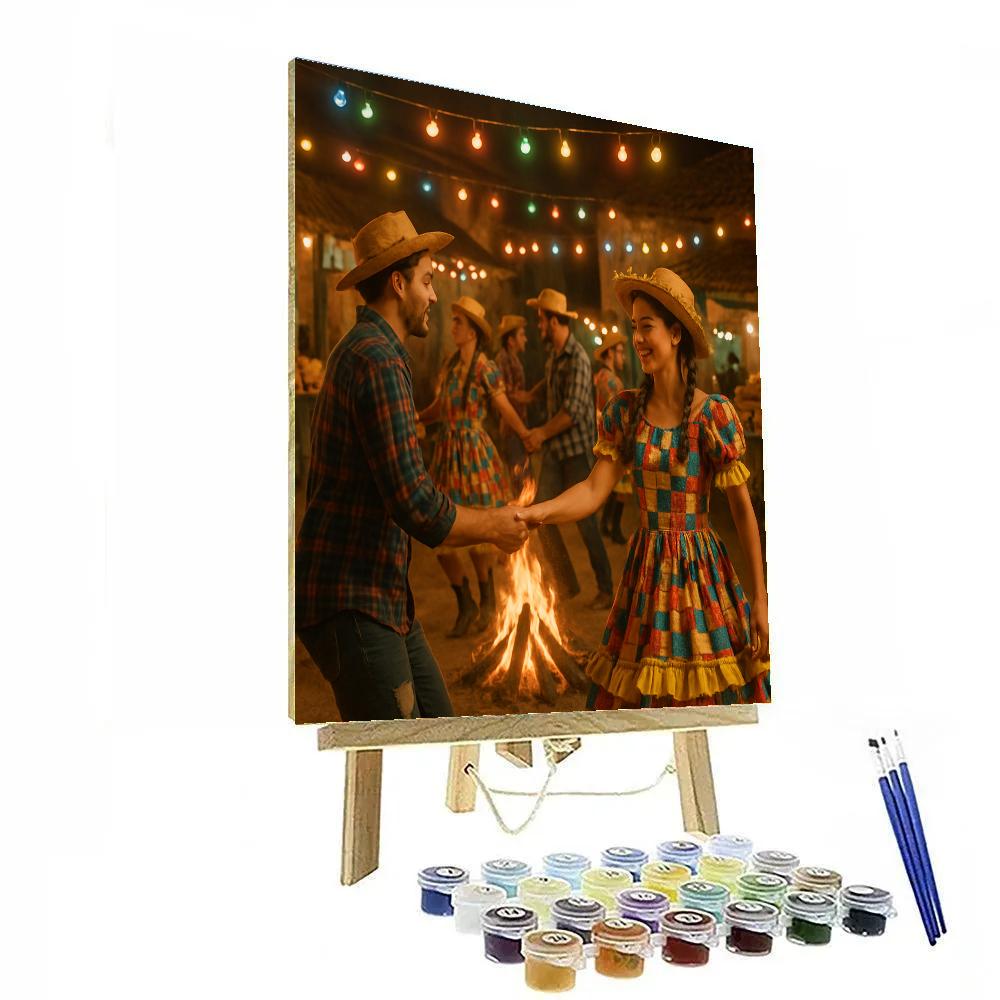 Festa Junina Square Dance Night Number painting