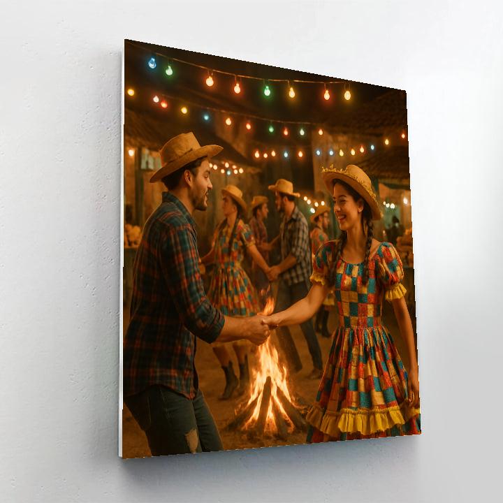 Festa Junina Square Dance Night Number painting
