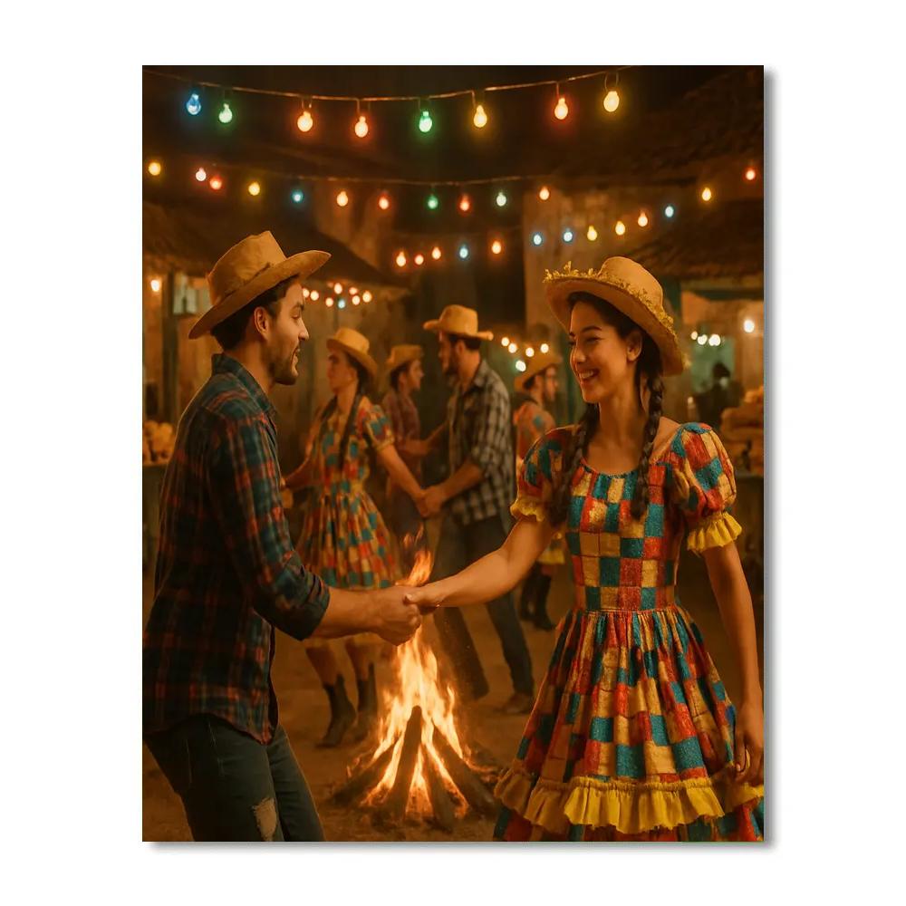 Festa Junina Square Dance Night Number painting