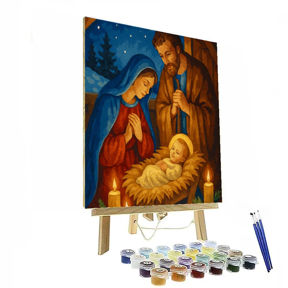 Twilight Nativity Glow Painting by numbers kit