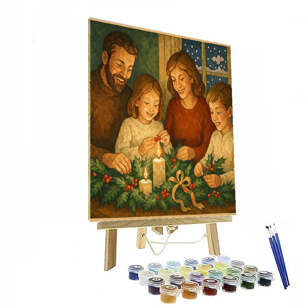 Garland Gather Number painting