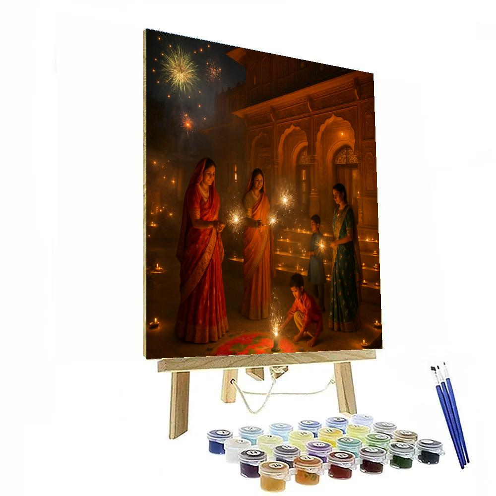 Diwali Night Celebrations In Jaipur paint by numbers