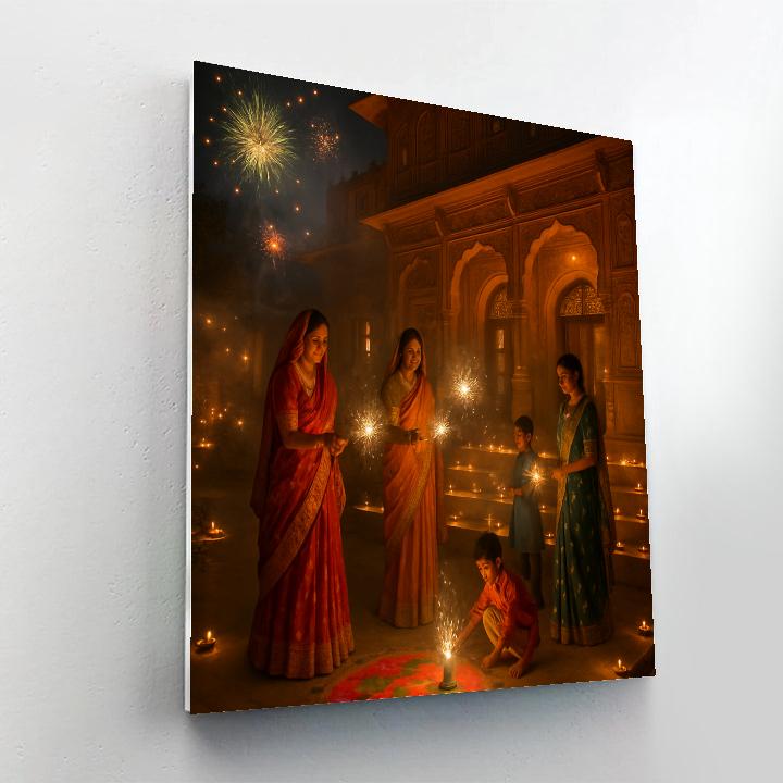 Diwali Night Celebrations In Jaipur paint by numbers
