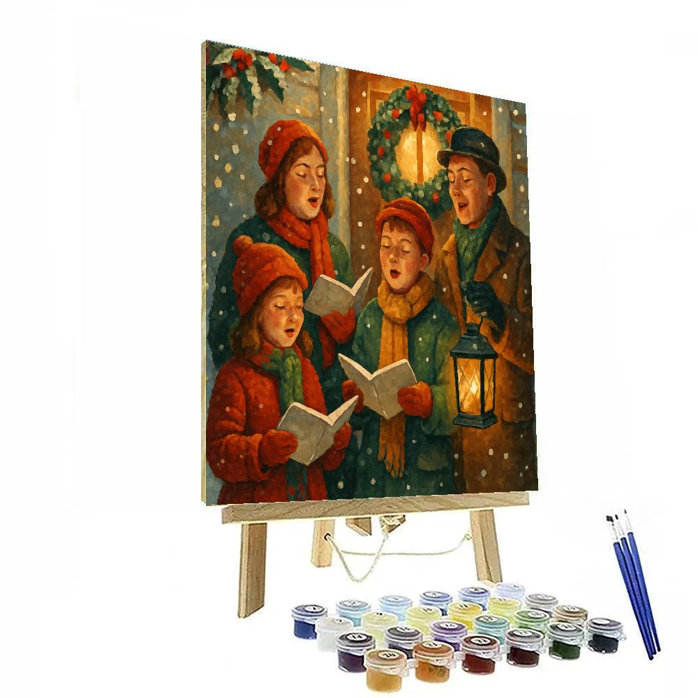 Cozy Candlelit Carols Number painting