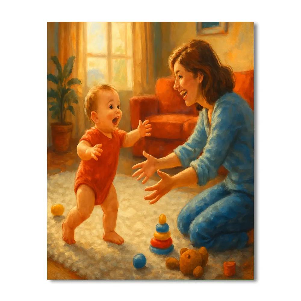 First Steps Into Her Arms Paint by numbers art