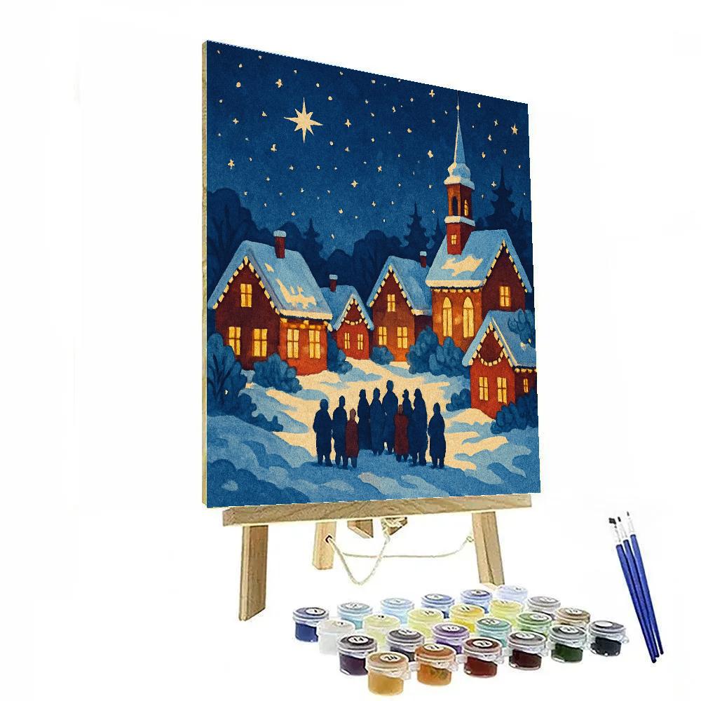 Starry Christmas Eve Number painting
