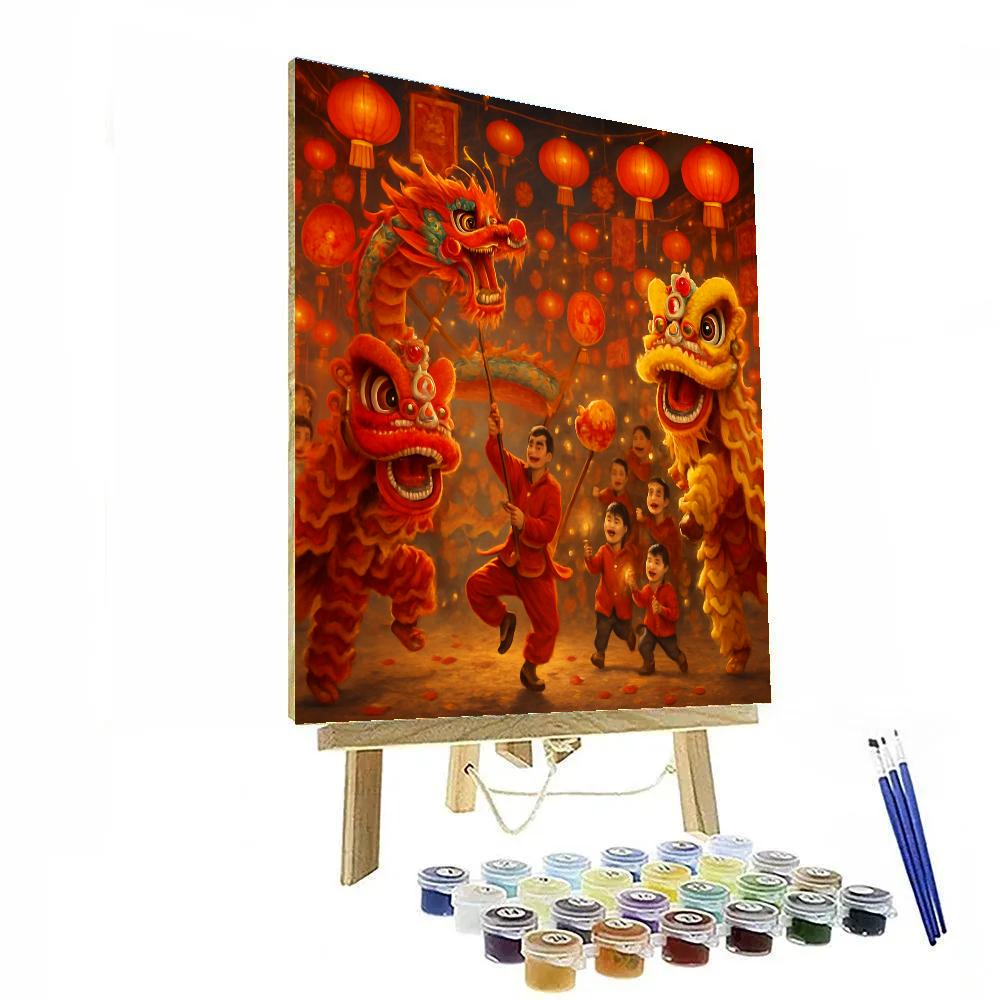 Chinese New Year Parade DIY paint by numbers