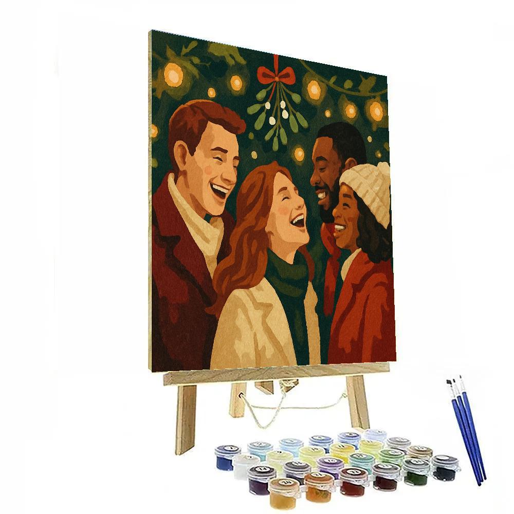Mistletoe Merriment paint by color