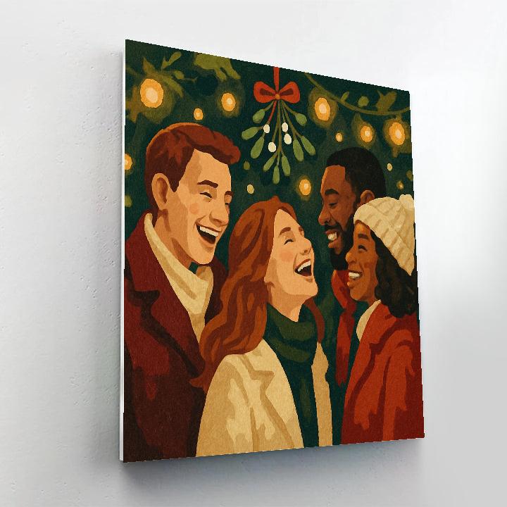 Mistletoe Merriment paint by color