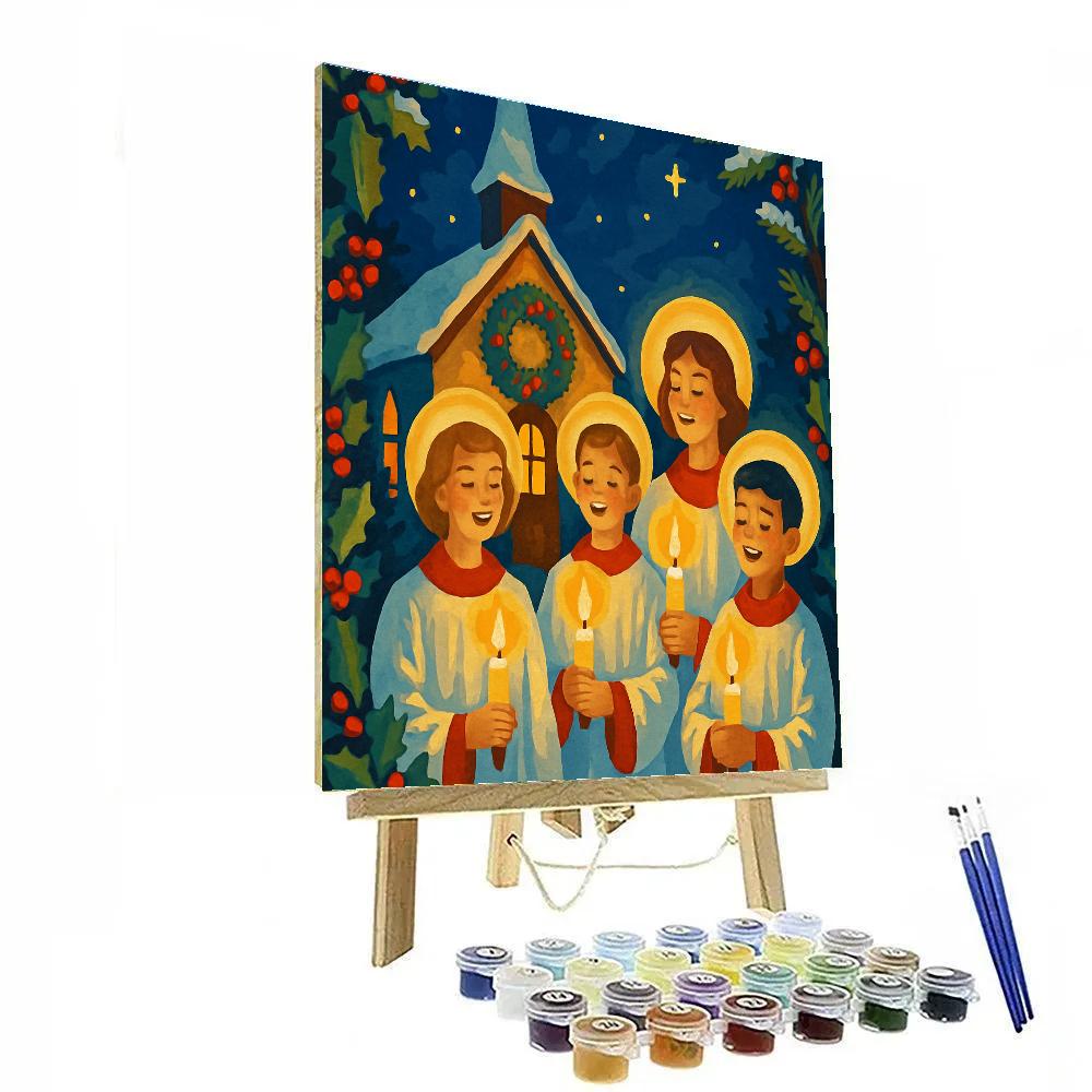Twinkling Candlelight Carols Paint by numbers kits