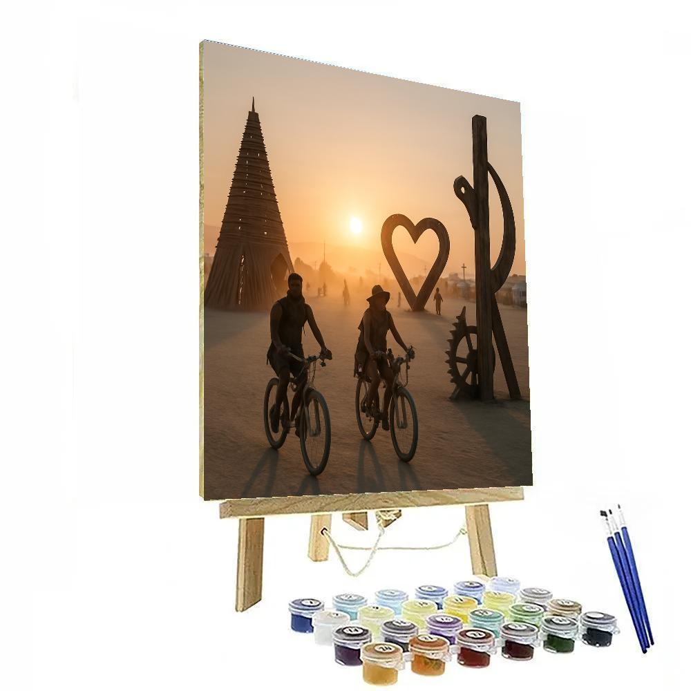 Burning Man Black Rock Desert Sunrise Paint by numbers kits
