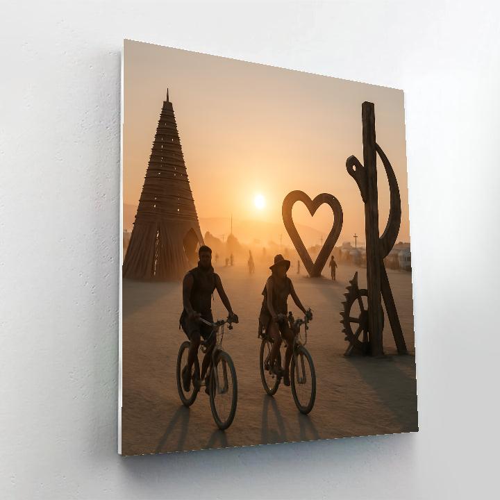 Burning Man Black Rock Desert Sunrise Paint by numbers kits