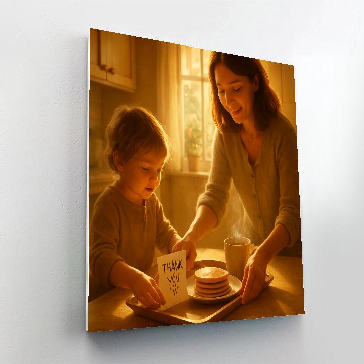Morning Sunlight Breakfast Surprise Painting by numbers kit