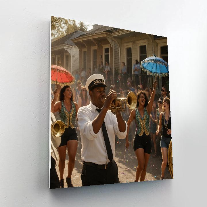 Mardi Gras Second Line Parade New Orleans Number painting
