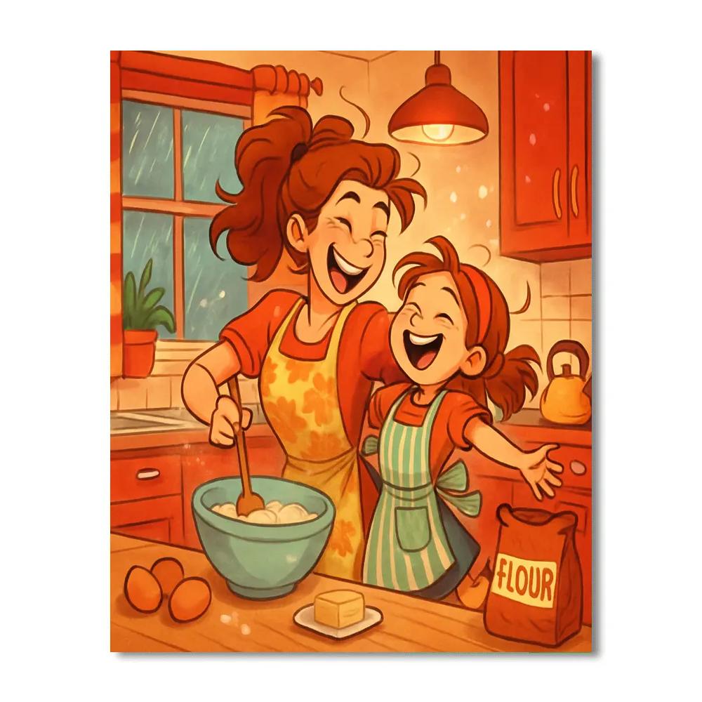 Kitchen Dance Duet painting number kit