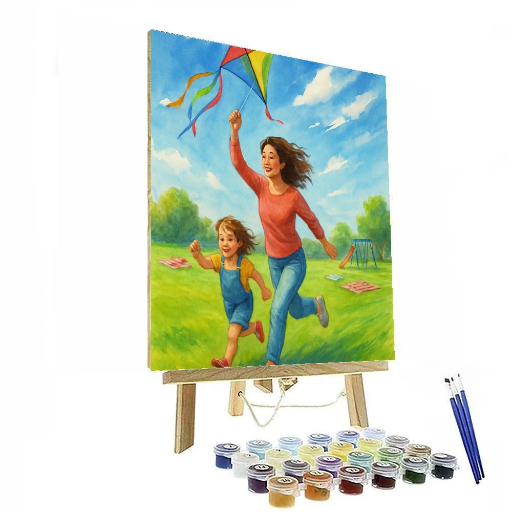 Park Kite Afternoon paint by number