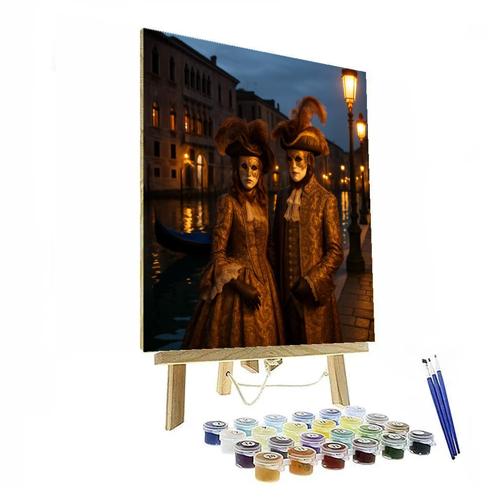 Carnival Of Venice Masked Ball Canals paint by number