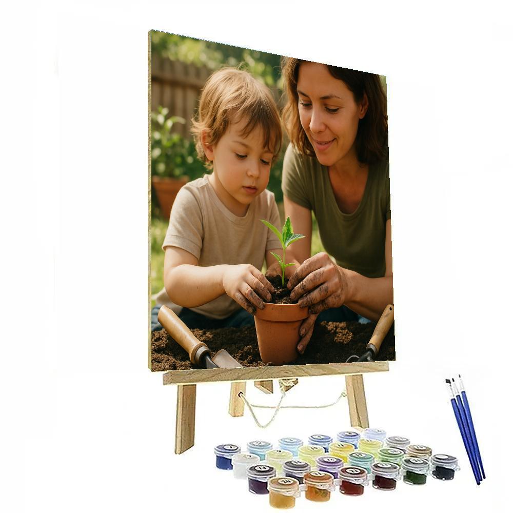 Gardening Tiny Hands painting number kit