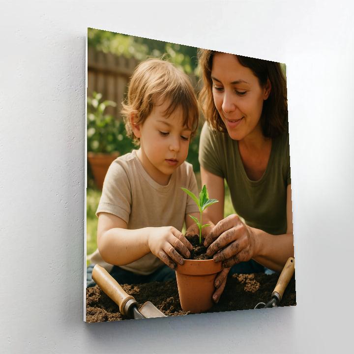 Gardening Tiny Hands painting number kit