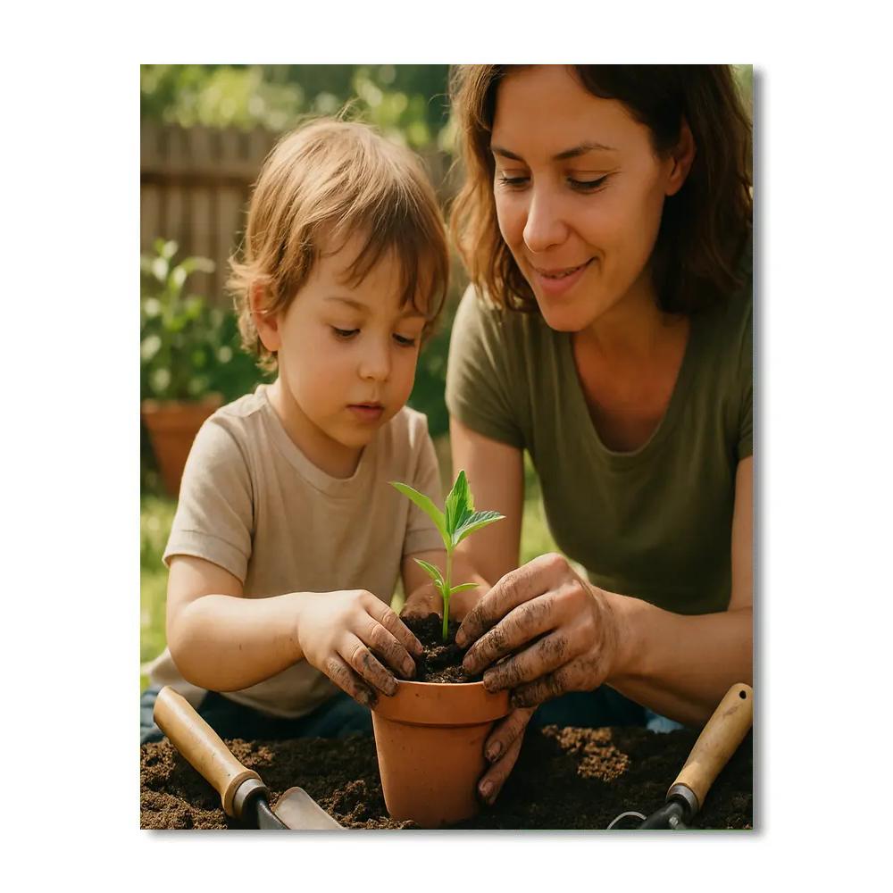 Gardening Tiny Hands painting number kit