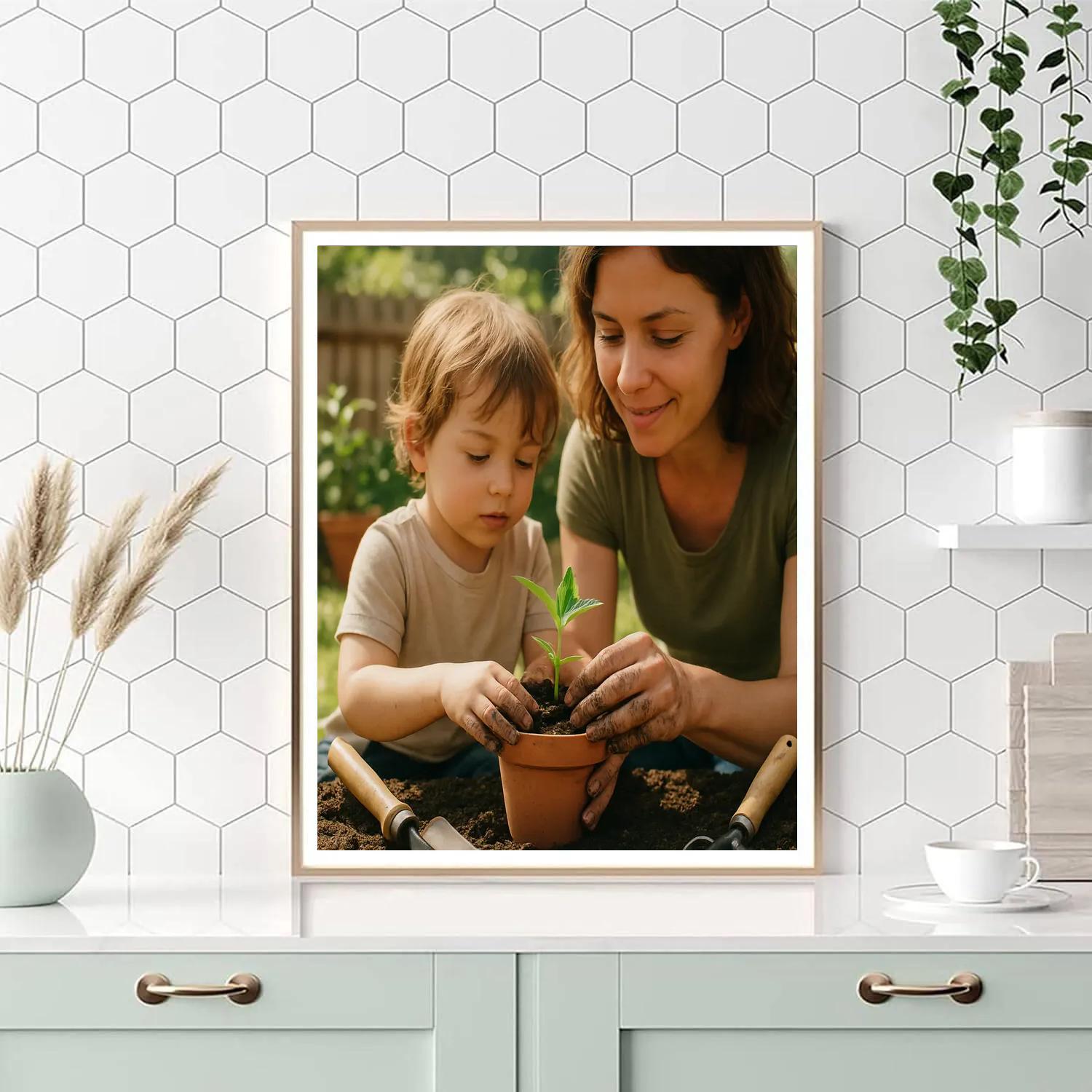 Gardening Tiny Hands painting number kit