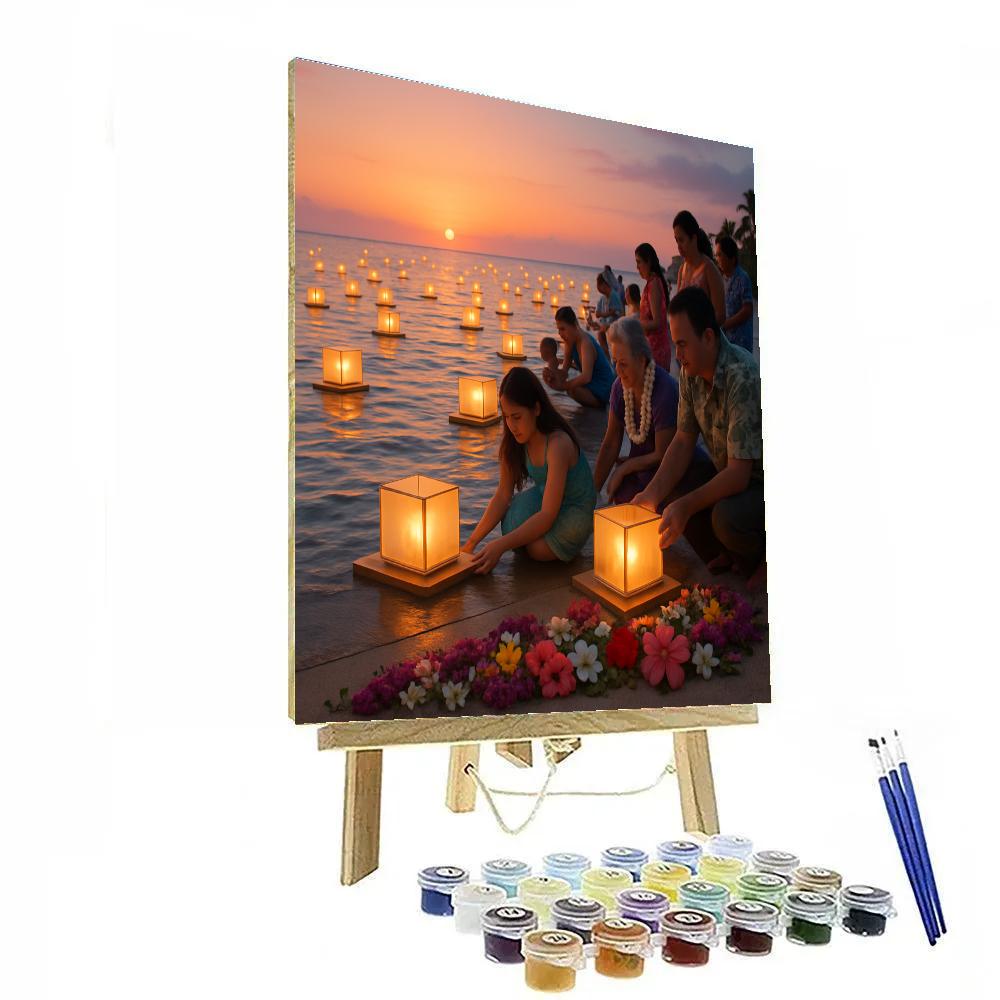 Lantern Floating Honolulu Memorial Paint by numbers art