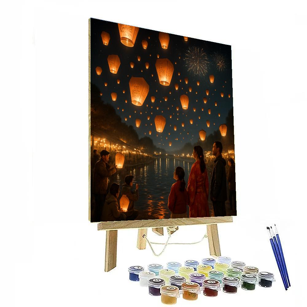 Lantern Festival Taiwan Sky Release DIY paint by numbers