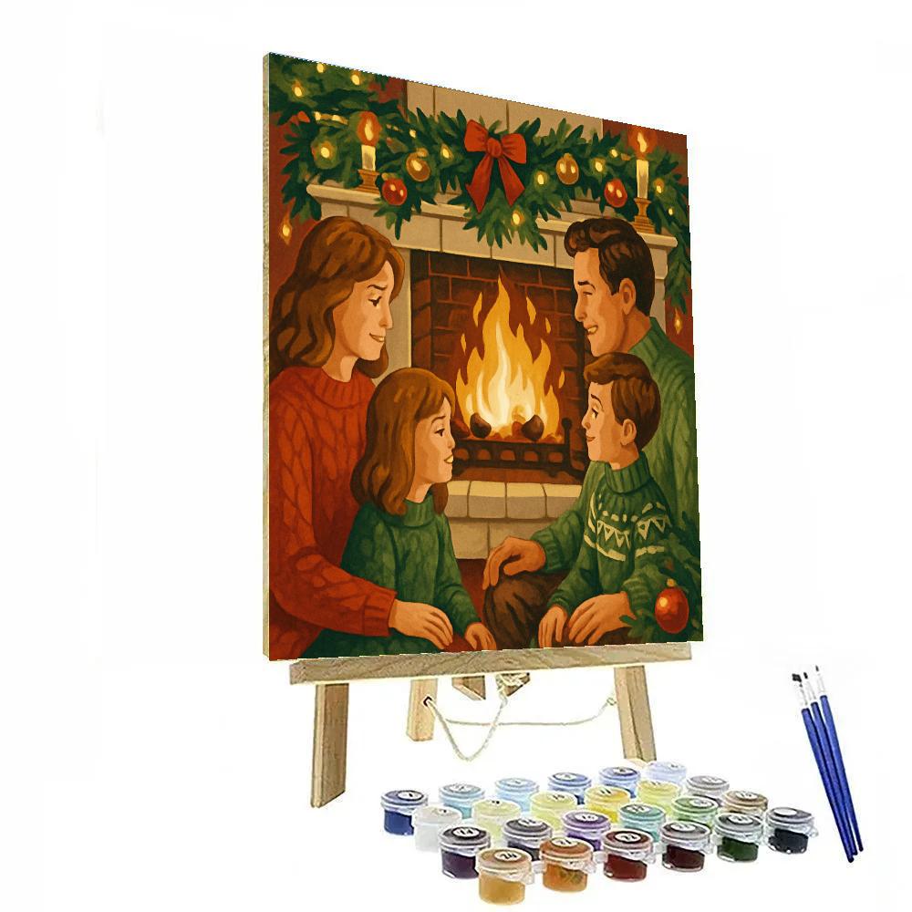 Winter Hearth Gathering Numbered painting kits
