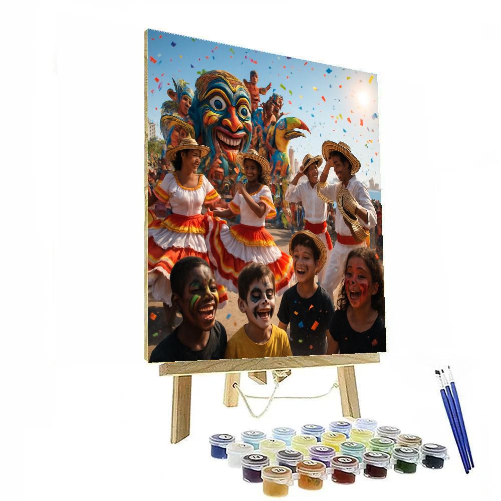 Carnivale Barranquilla Street Spectacle Paint by numbers art
