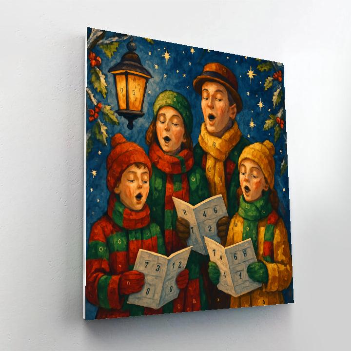 Starlit Carolers’ Chorus Number painting