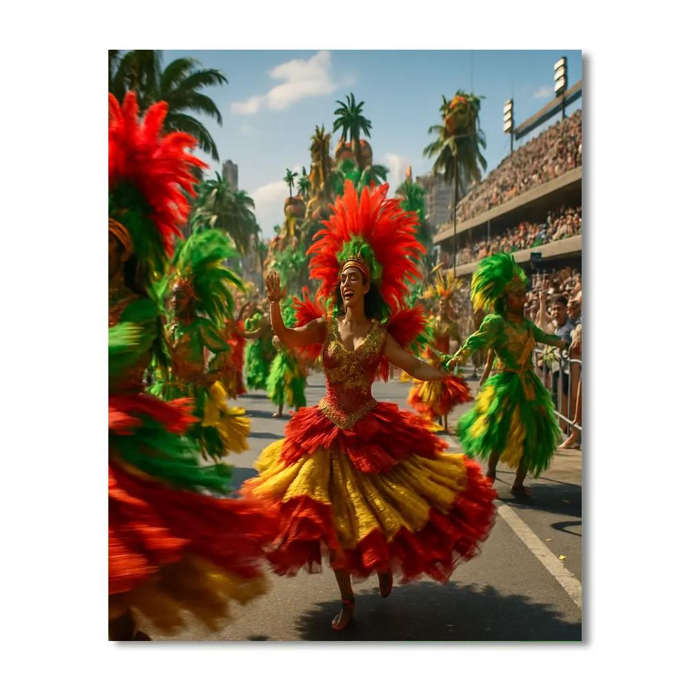 Carnival Samba Parade In Rio De Janeiro paint by numbers