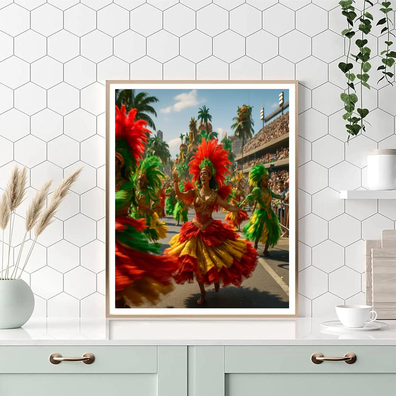 Carnival Samba Parade In Rio De Janeiro paint by numbers