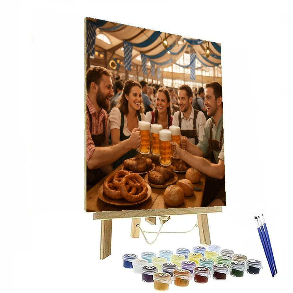 Oktoberfest Celebration In Munich Beer Tent Paint by numbers art