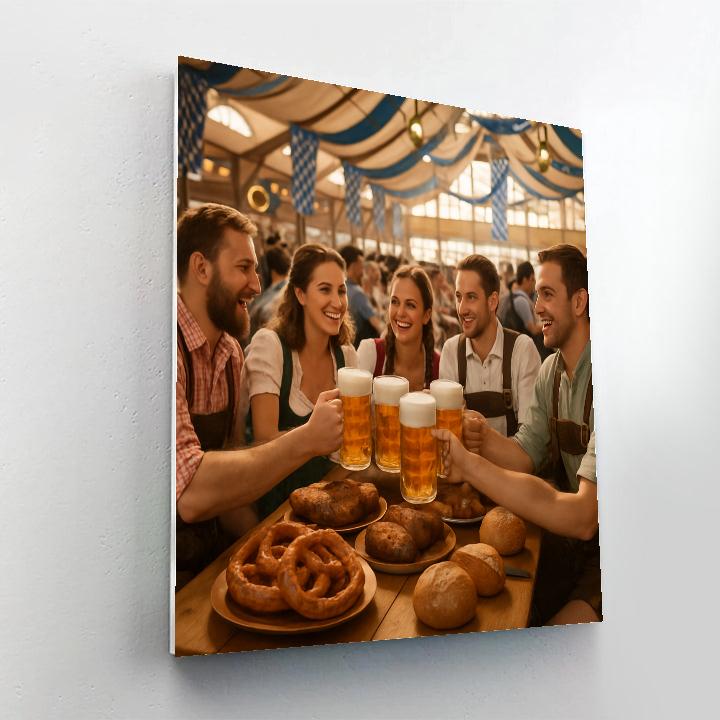 Oktoberfest Celebration In Munich Beer Tent Paint by numbers art