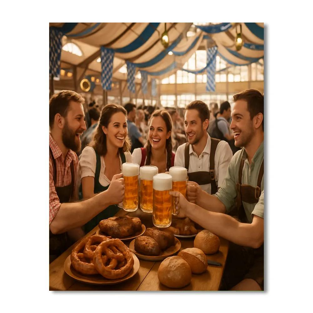 Oktoberfest Celebration In Munich Beer Tent Paint by numbers art